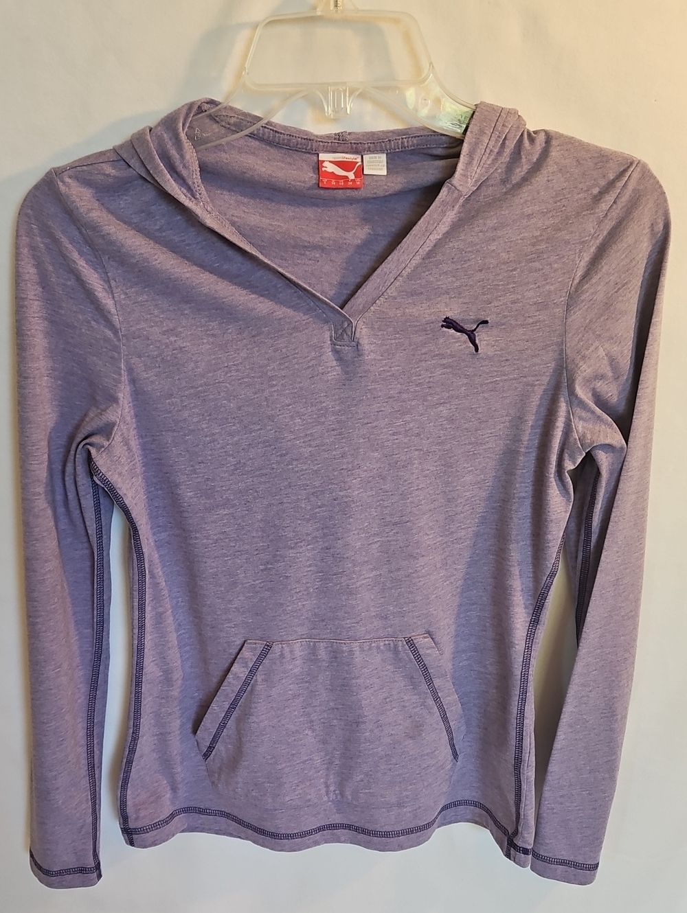 Puma Lavender Hooded Long Sleeve Top